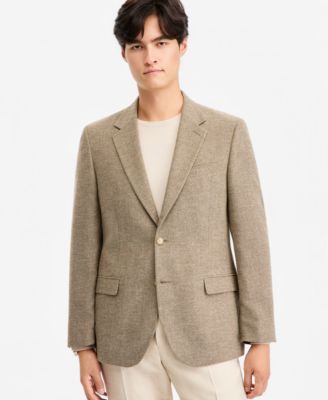 Men's Modern-Fit Solid Herringbone Tweed Sport Coat