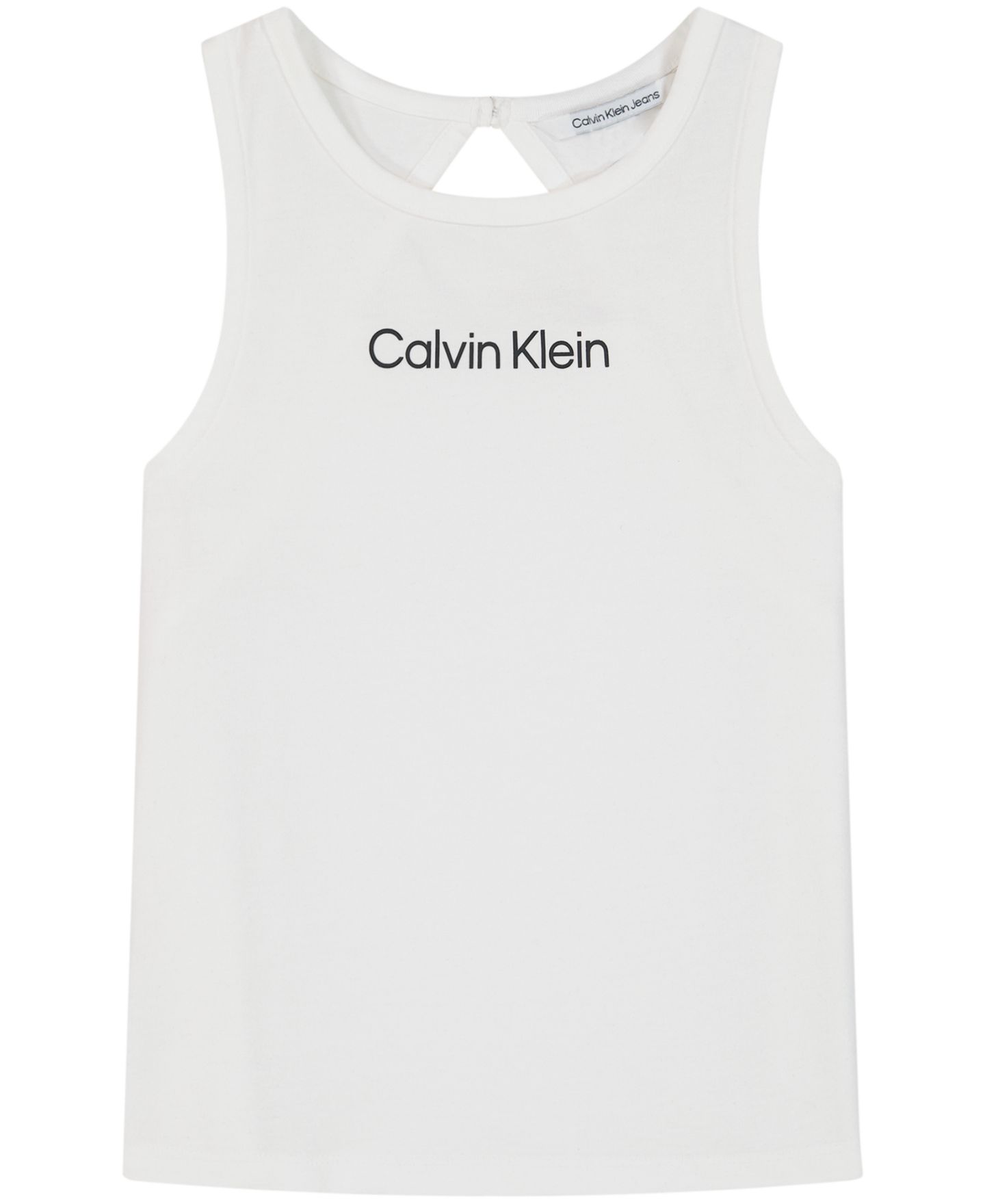 Топ Calvin Klein Sleeveless Scoop Neck для девочек, цвет: Белый — фото 1