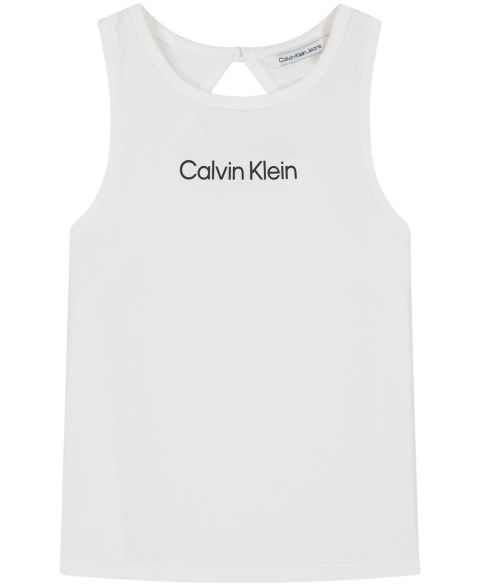 Топ Calvin Klein Sleeveless Scoop Neck для девочек, цвет: Белый