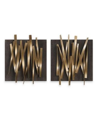 Crosshatch Metal Wall Decor, Set of 2