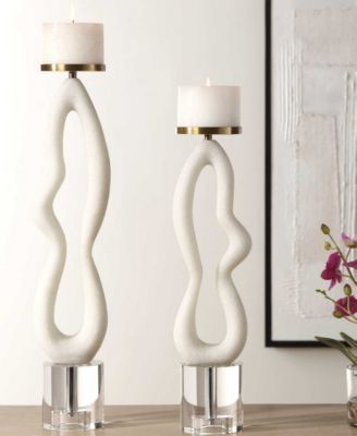 Feamelo Candleholders, Set of 2