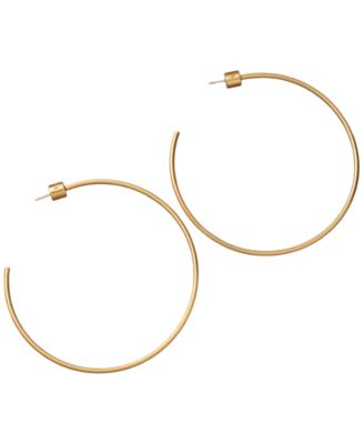 New York Gold-Tone Drama C Hoop Earrings