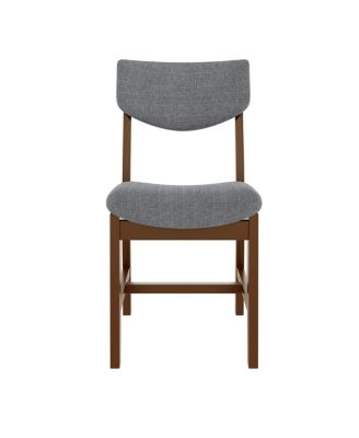  4-Piece Rustic Farmhouse Dining Chair - Solid Wood Fabric Cushion