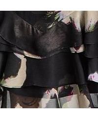 Women's Printed Scoop Neck Ruffle Hem Midi Dress