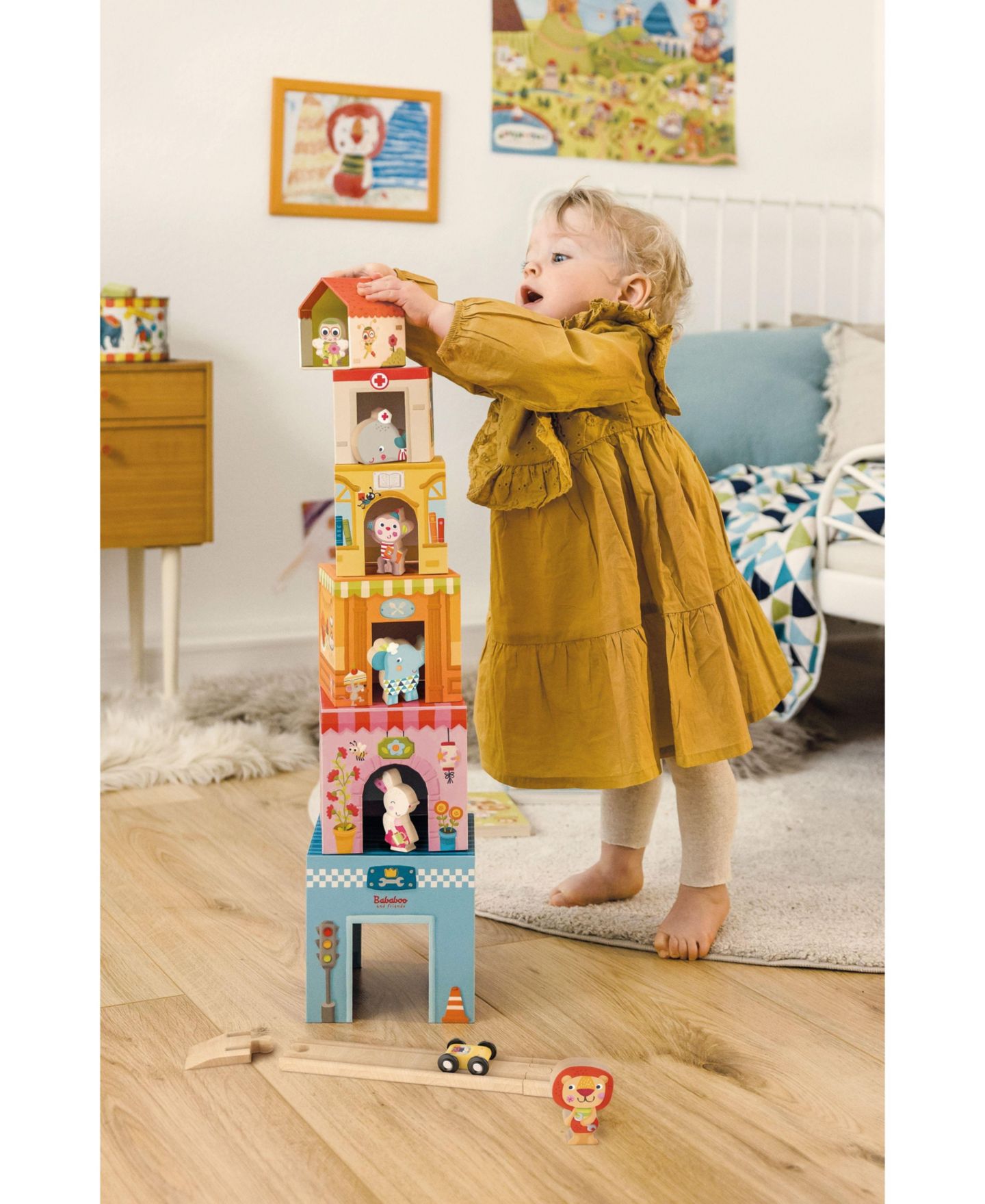 Детский конструктор Bababoo and friends Tower House 11-Piece Building Set, Ages 18 Months+ — фото 4