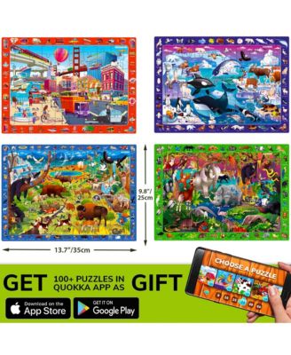 4 x 60 Pieces Puzzles for Kids Ages 4-6 -  Educational Search & Find Toy