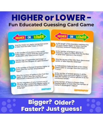 Board Game for Kids - Family Card Game for Kids and Adults -  Higher or Lower | Guess Fun Questions | Easy to Learn | 2 + Players