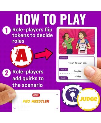 Family Board Games - Improv Card Game  - Roleplay Games for Family Night - Fun Board Game for Kids and Adults