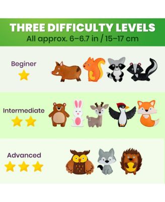 Kids Crafts Ages 4-8 DIY Beginner Needle and Thread Kit - 12 Sewing Kit Basic