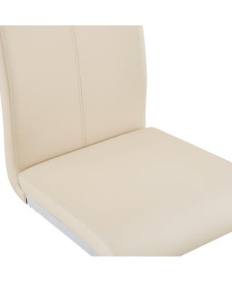 Modern Dining Chairs, PU Faux Leather Upholstered Side Chair (Set of 2)