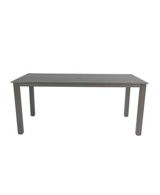 Charcoal 68.9" Wooden-Textured Dining Table - Simple, High-Quality