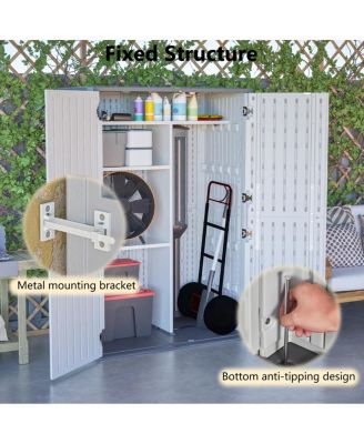 Rust Proof Resin Garden Storage with Partitions - Weatherproof, Spacious, UV Resistant