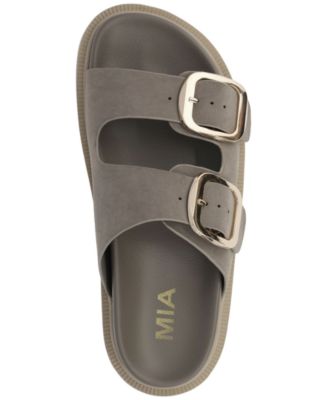 Women's Gen Double Buckle Flat Slide Sandals