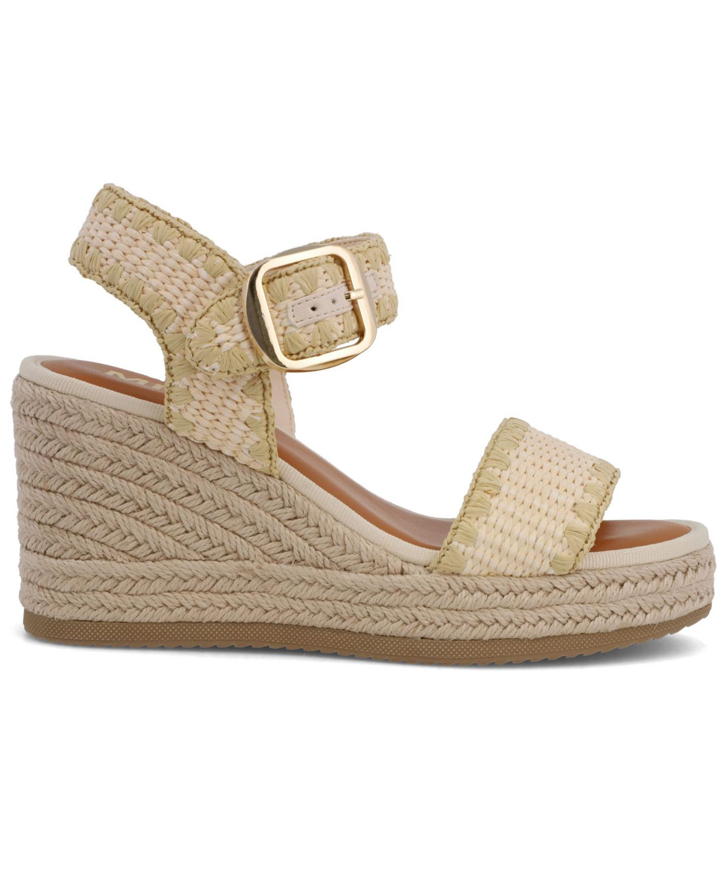 Женские сандалии MIA Beverlee Raffia Espadrille Wedge, цвет: Костяной — фото 2