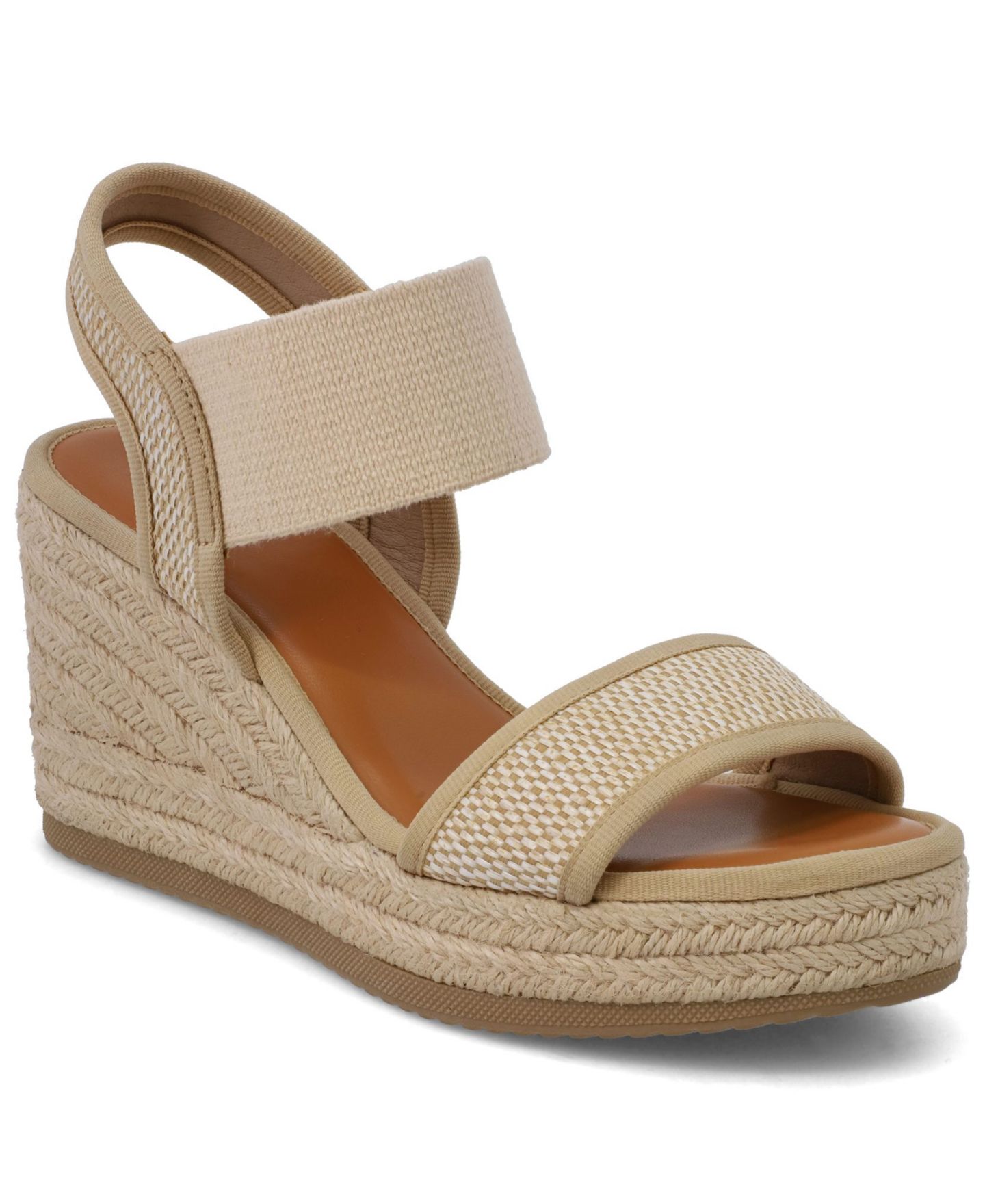 Женские сандалии MIA Berniece Ankle-Strap Espadrille Wedge, цвет: Натуральный — фото 1