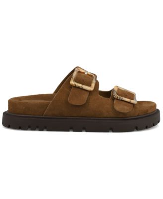 Women's Gen Double Buckle Flat Slide Sandals