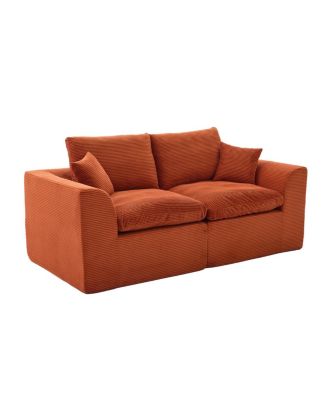 Modular Sectional Sofa Cloud Couch, Comfy Modern 2 Seater with Removable Cushion Covers