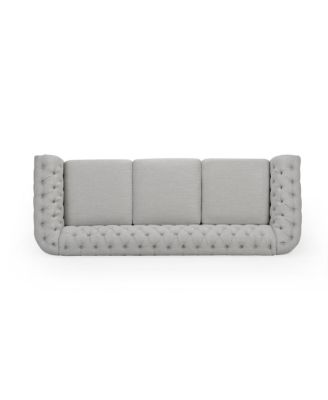 Chesterfield Velvet Sofa with Button Tufting & Nailhead Accents