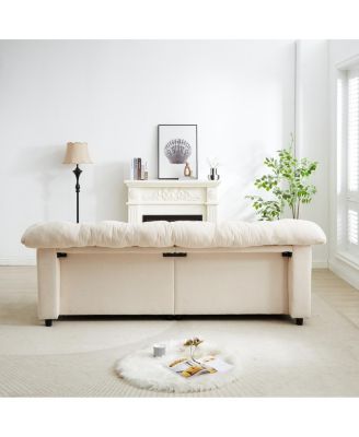 Chenille Modern Comfort Deep Seat Sofa