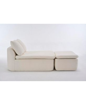  133" Modular U-Shaped Sectional Sofa with Removable Recliner