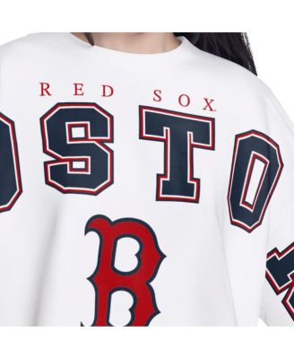 Women's White Baltimore Orioles Bleachers Cropped Pullover Sweatshirt