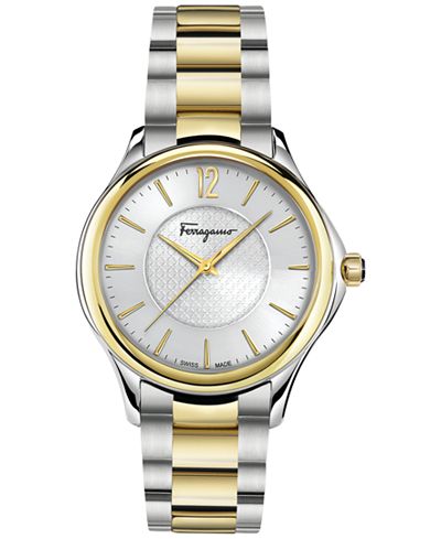 Ferragamo Women's Swiss Time Two-Tone Ion-Plated Stainless Steel Bracelet Watch 33mm FFV05 0016