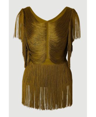 Women's Draped Fringe Knitted Top