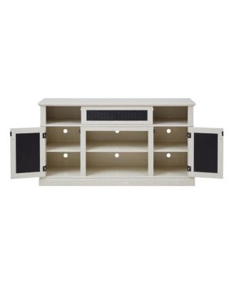 Embossed Pattern TV Stand with Storage, 58.27"W