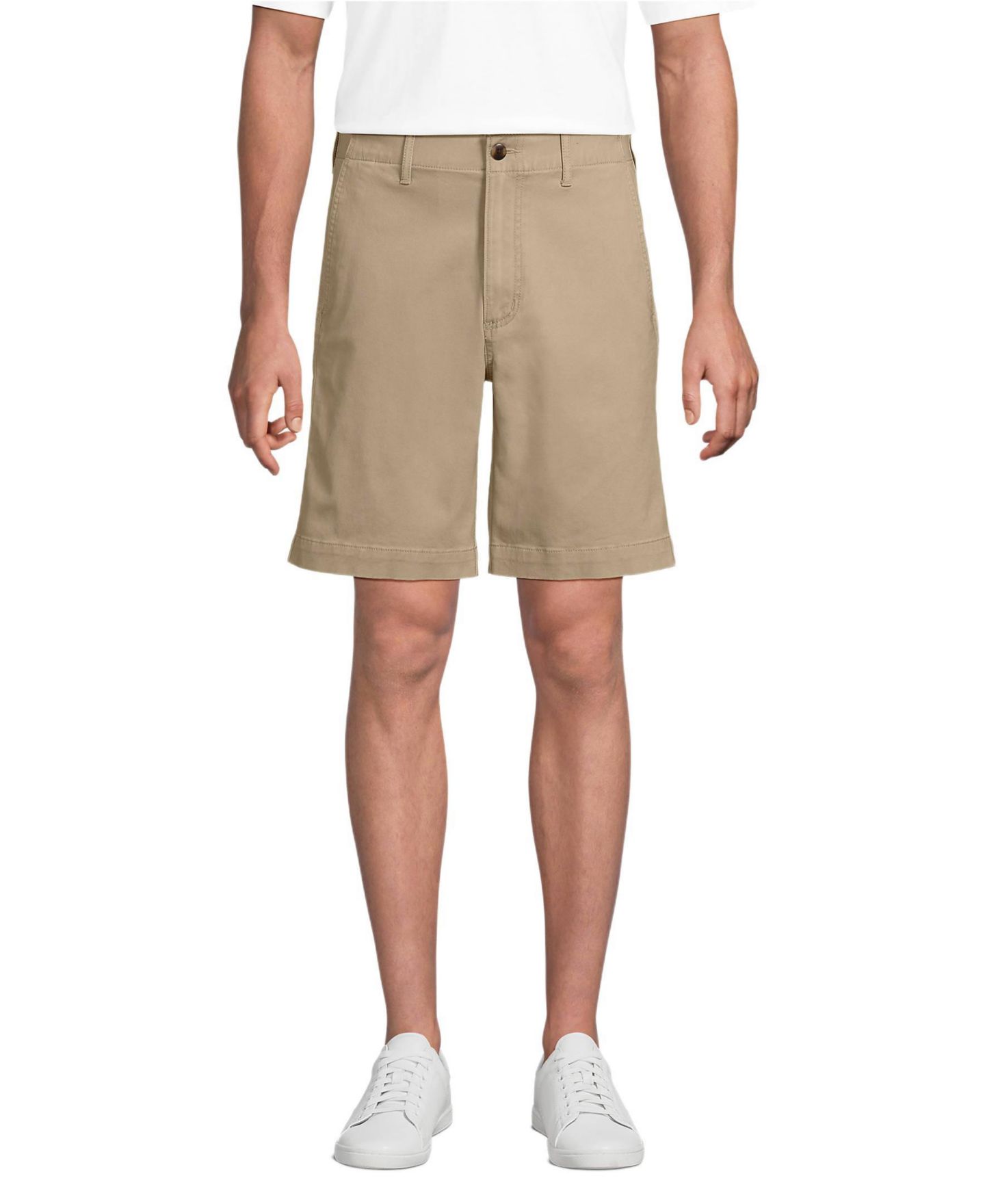 Мужские шорты Lands' End Knockabout 9" Comfort Waist Classic Fit Chino Short, цвет: Пустынный рыжевато-коричневый — фото 1