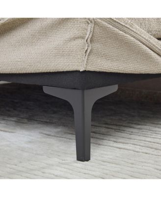 Streamdale Taupe Wide Modular Sofa Bed with Chenille Fabric and Metal Legs