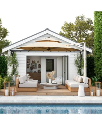 Round Cantilever Umbrella with Center Pole