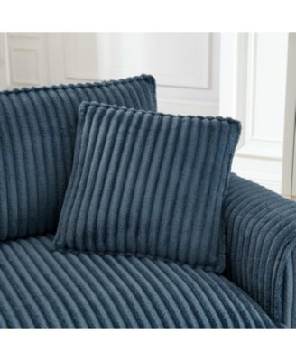 Blue Corduroy Lazyman Sofa Chair