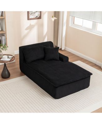 Left Armrest Chaise Lounge Sofa Bed, Oversized Sleeper Chair for Living Room