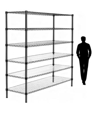 3 Tier Metal Shelving Unit Set of 2, Adjustable Storage Rack with Shelf Liners, Extendable to 6 Tier for Garage, Basement, 2100 lbs Capacity