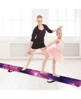 9 FT Folding Gymnastics Balance Beam with Anti-slip Base and Pine Wood Frame