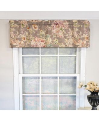 100% Cotton High Quality Monte Cristo Tailored Window Valance with 1.5" Rod Pocket 50" W X 12" L Gray