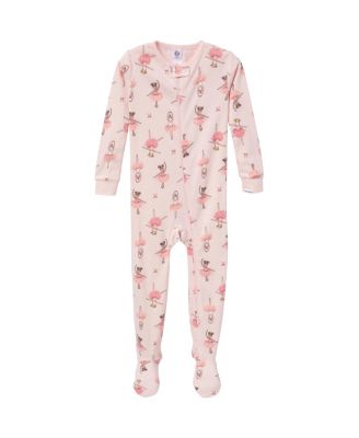 Baby Girls' Snug Fit Footed Pajamas, 2-Pack, Ballerinas