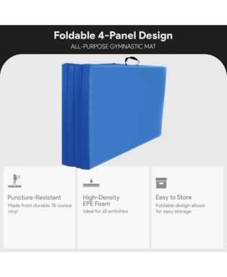 120 x 48" All Purpose Folding Gymnastics Exercise Mat, Blue