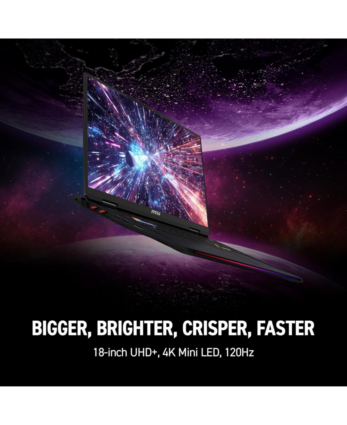 Msi Raider 18 18" Traditional Laptop Intel Core Ultra 9 64GB Ram Nvidia GeForce Rtx 5090 1TB Ssd Storage Windows 11 Home 120Hz