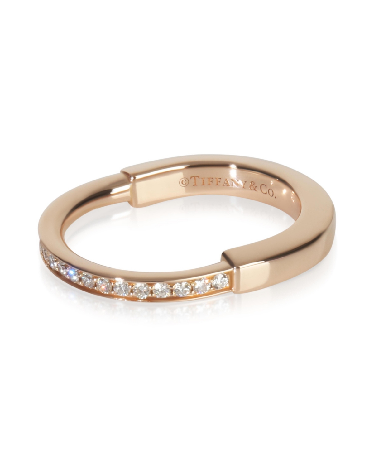 Pre-Owned Tiffany & Co Rose Gold Lock Ring