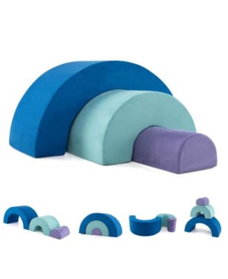 Kids' Rainbow Arc Climber Set with Foam Blocks and Machine