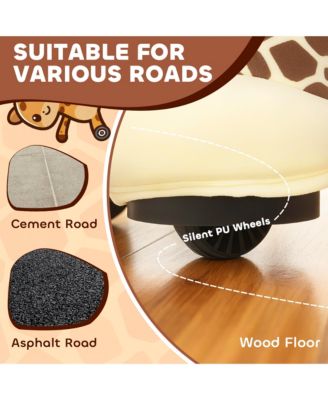 6V Kids Ride On Horse, Electric Riding Animal Giraffe with Music