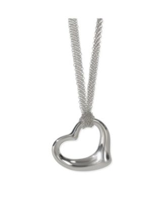 Sterling Silver  Open Heart Pendant