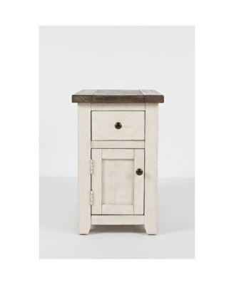 Madison County Rustic Pine Farmhouse Chairside Table