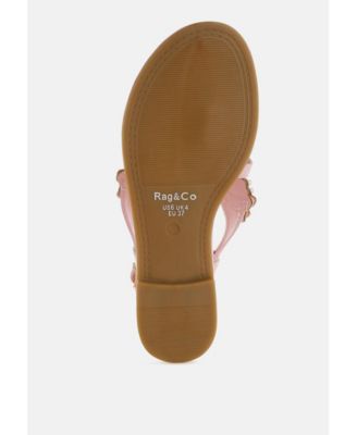 Rag and Co Womens Nayasa Pn Buckle Pearls Flats