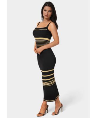 Women's Illusion Sweater Bodycon Maxi Dress