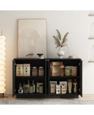 Modern Buffet Cabinet with Storage, Fluted Sideboard, Credenza, Console Table