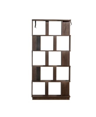 5-Tier Bookcase - Modern Open Storage Bookshelf, Wood Display Shelving for Living Room, Home Office, Bedroom