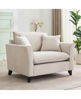 Oversized Armchair, Comfy Chair and a Half Sofa with Pillow