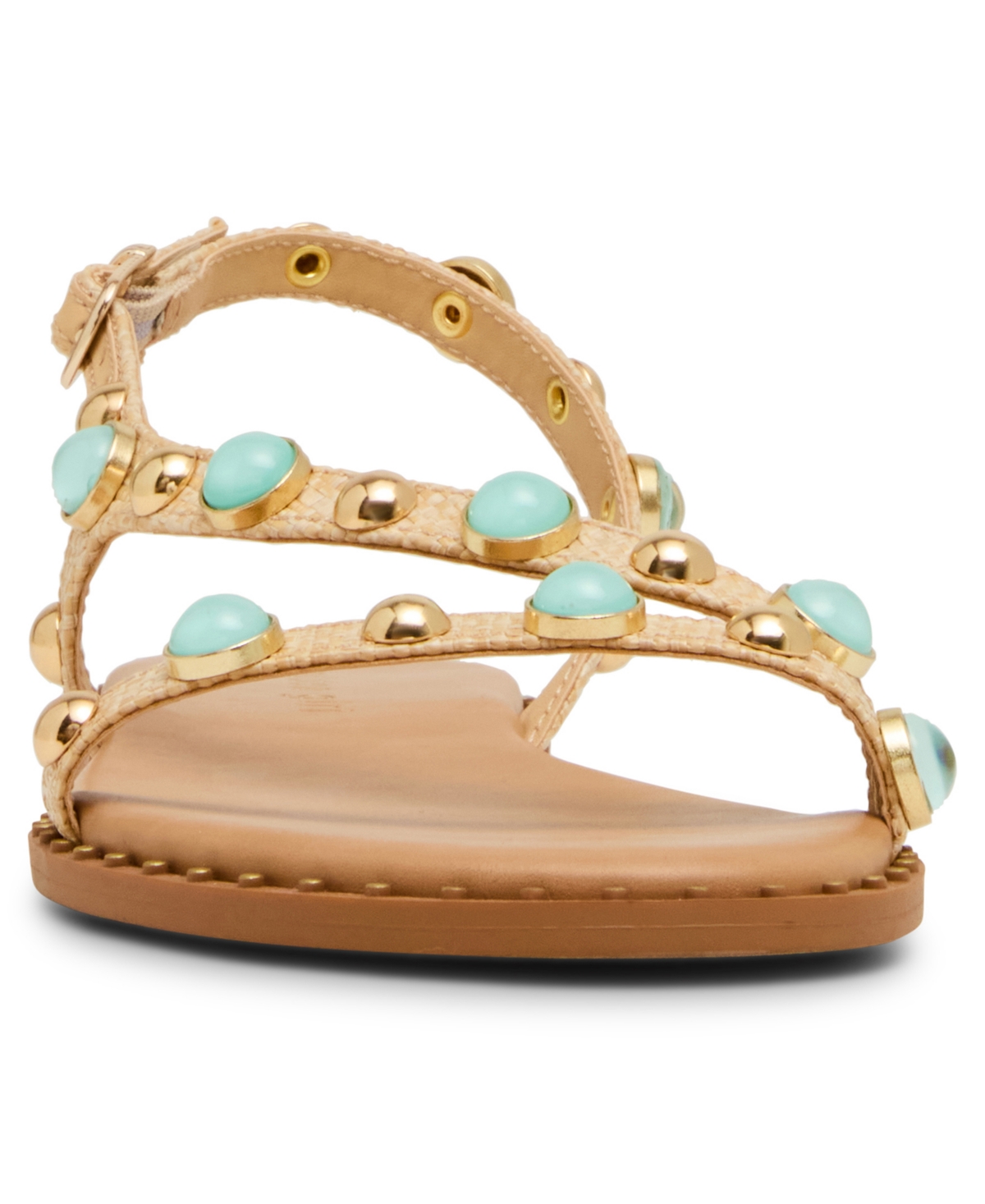 Madden Girl Women's Witty Embellished Strappy Flat Sandals